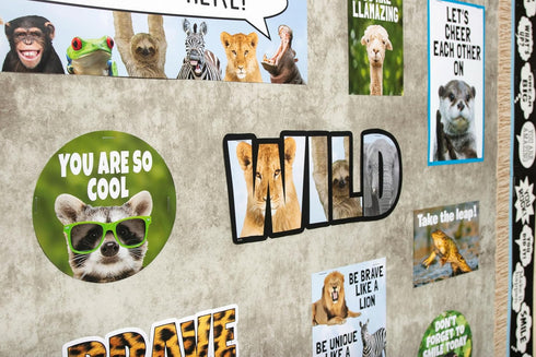 Teacher Created Resources Go Wild Animals Mini Bulletin Board