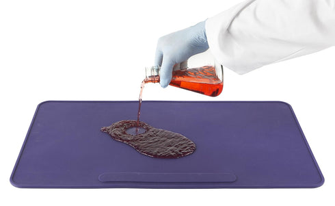 Heathrow Scientific Large Silicone Lab Mat, Reusable, Purple/Grey