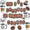 Teling 89 Pcs Industrial Cafe Bulletin Board Set, Coffeehouse Themed Classroom Decor, Bulletin Board Themed Sets for