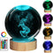 Vuebkkry 3D Dragon Crystal Ball Night Light with 16 Colors, Larger 3.15in Dragon