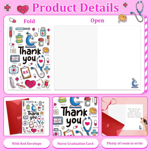 Nurse Thank You Card - Thank You Gifts Cards for Doctors Nurses Preceptor Gift Nurses Day Cards Preceptor Gifts Nursing