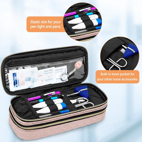 3M Damero Double Layer Stethoscope Case Compatible with Littmann/ADC/Omron Stethoscope, Stethoscope Carrying Case