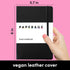 PAPERAGE Lined Journal Notebook, Black, 252 Pages, Medium 5.7 x 8 inches, 100 GSM Thick Paper, Hardcover