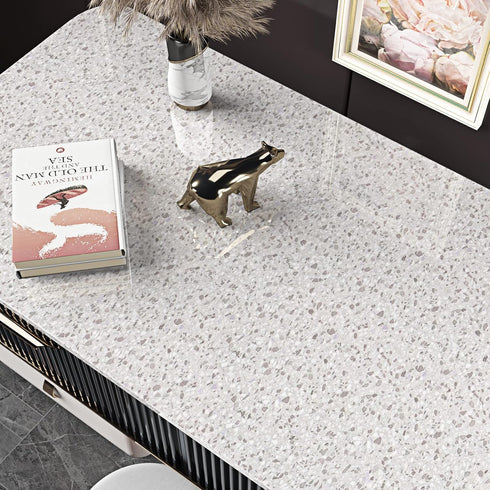 FunStick Granite Countertop Contact Paper 12"x200" Waterproof Self Adhesive Grey Marble Wallpaper for Kitchen and