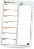 WEEKLY PLANNER Notepad - 6 x 9, Colorful Design, 50 Sheets per Pad for Organization