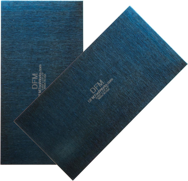 Blue Cabinet Scraper Rectangle Set, MADE IN USA, (2, 0.032" x 3" x 6")