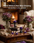 3D 300+Hour Set 24 Amagic Flameless Purple Timer Remote Tealights Candles, Black Wick Flickering Tea Light, Colored