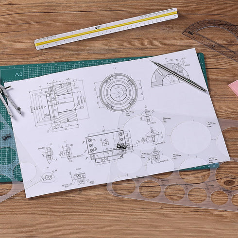Mr. Pen Circle Templates - Large & Small Sizes, Circle Stencil & Ruler for Drafting and Drawing