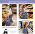 EmHangzz Folding Shopping Bag with Wheels, Small Rolling Folding Grocery Cart on Wheels, Collapsible Wheeled Portable