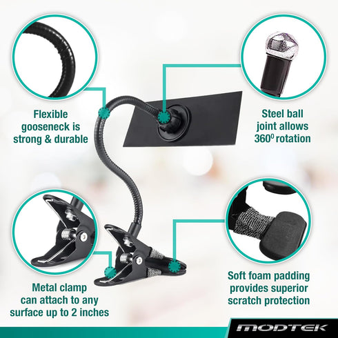 Modtek 1 Pack) Clip-On Rear View Mirror for PC Monitors or Anywhere by (HD Clip on Mirror