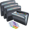 NAFY Expanding File Folders - 13 Pockets Document Organizer with Zipper, A4 Letter Size, Black 4 Pack