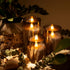 WYZworks Silver Gray Metallic LED Tinted Glass Mirrored Flameless Pillar Candles, Set of 3 with Remote Control
