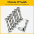 MYWISH 10Sets M6 16mm 304 M6 Countersunk x Flat Head Hex Socket Cap Screws Bolts and Barrel Nuts Kit, Stainless Steel