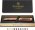 Scriveiner EDC Luxury Rollerball Pen, Stunning Heavy Pocket Pen with Hand Brushed Copper Finish, Best Gift for Men and