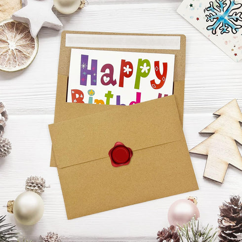 Kraft Envelopes, 4x6 for Invitations, A6 Envelopes 100 Pack for Greeting Cards and Postcards