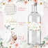 50 8.27" 1.97" Mobiusea Creation Pcs Wild Floral Water Bottle Labels x Thank You Water Bottle Wraps with Gold Foil Text