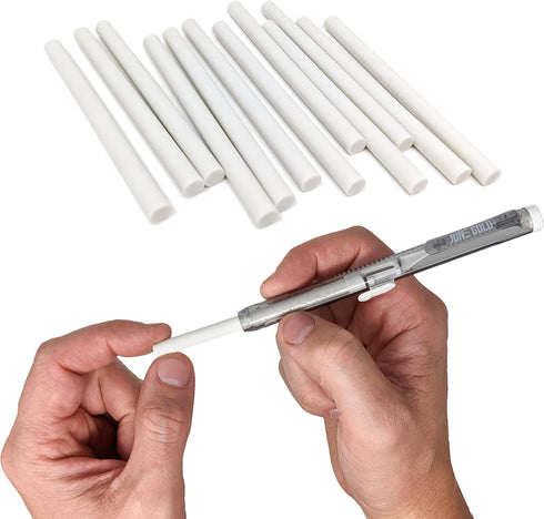 June Gold 4 Pack Retractable Mechanical Pen Erasers, Latex-Free White Vinyl for Precision Erasing