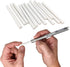 June Gold 12 Pack of Retractable Pen Eraser Stick Refills - Latex-Free, White Vinyl, Precision Erasing