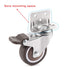 Skelang 4 Pcs 2 Inches Swivel Plate Casters with Brake, TPE Replacement for Baby Bed, Carts