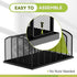 Desk File Organizer, 7 Sections Upright Mesh File Sorter for Office Organization, Home & Classroom - Black, 1 Pack
