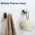 SUS304 4 Pack Towel Hooks for Bathrooms, Chrome Polished Towel Hook for Kitchen Bathroom, Stainless Steel Coat Hook