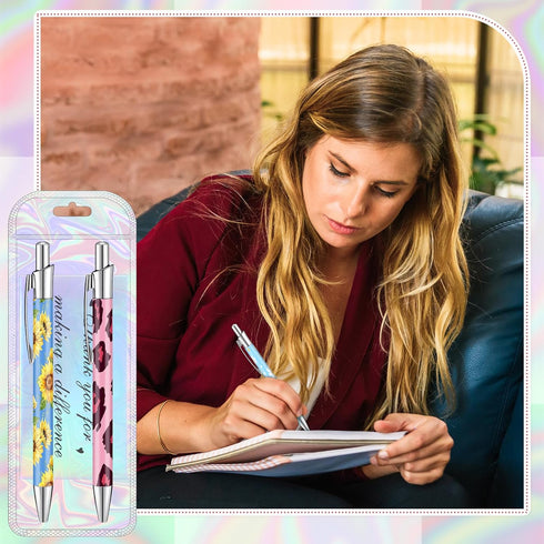 Yexiya 120 Pcs Sublimation Pen Kit with Resealable Pouch Bag and Holographic Thank You Card for School Stationery Supply