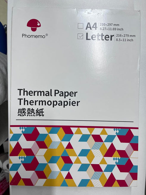 M08F-Letter, M832D, M834, MT800/A285M 8.5" 11", 200 Phomemo US Letter Thermal Printer Paper, Advanced Thermal Printing