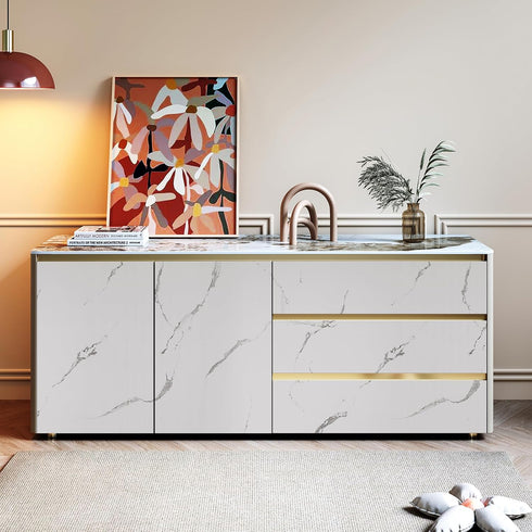 Stickyart Thick Marble Contact Paper Peel and Stick White Marble Wallpaper Matte Contact Paper for Bathroom Countertops Removable Marble Wallpaper for Cabinets Shelf Drawer Liner Waterproof 12"x160" by Stickyart