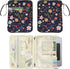 Floral Print Cute Book Sleeve, Waterproof PU Leather Travel Book Carrying Case, Book Protector Cover Bag with Zipper,