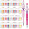 Kosiz 150 Pieces Beadable Pen Bulk, Assorted Bead Ballpoint Pens, Black Ink, Gift for Kids, Students, DIY Making (Candy
