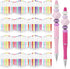 Kosiz 150 Pieces Beadable Pen Bulk, Assorted Bead Ballpoint Pens, Black Ink, Gift for Kids, Students, DIY Making (Candy