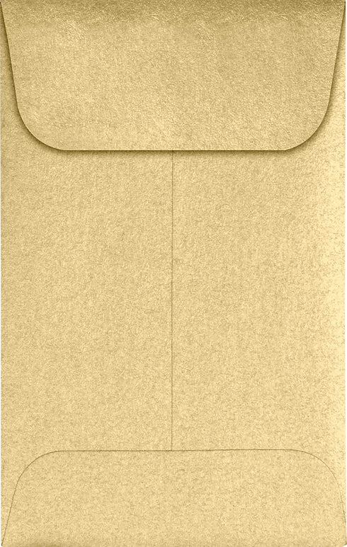 LUXPaper #1 Coin Envelopes | 50 Qty | 2 1/4" x 3 1/2" | Blonde Metallic | 80lb. Text