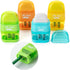 Mr. Pen Pencil Sharpener & Eraser, 4 Pack, Colorful, 2 Sharpening Holes, Manual Handheld Pencil Sharpener