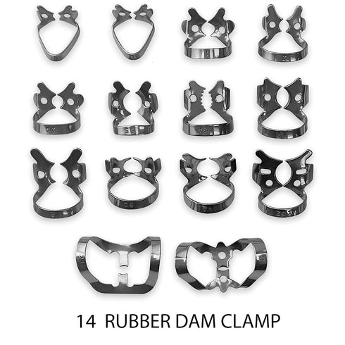 SURGICAL ONLINE Comprehensive Dental Rubber Dam Kit - Medical Grade Stainless Steel, Rubber Dam Clamps, Punch Plier