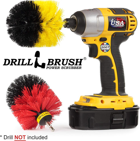 Spin Brush Cleaning Kit, Drill Brush for Concrete, Brick, Fireplace, Stone, Bird Bath, Bathroom Accessories, Soap Scum,