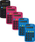 Better Office Products Pocket Size Mini Calculators, 5 Pack, Handheld Angled 8-Digit Display, Standard Function,