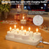 8Pcs Rechargeable Flameless Tea Lights Candles with Charging Station Battery Tea Lights with Remote & Timer LED