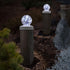 SUNNYPARK 4x4 2 Pack) Solar Post Cap Lights Deck Fence Outdoor Lighting for Garden, Patio (Cool White