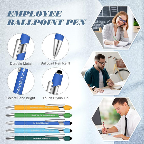 Sinmoe 20 Pcs Snarky Office Pens, Funny Quotes Ballpoint Pens for Work, Complaining Pen for Colleague (Positive Style)