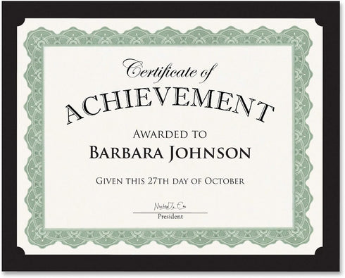 Black Certificate Holder, 9.5" x 12", 10/Pack (47836)