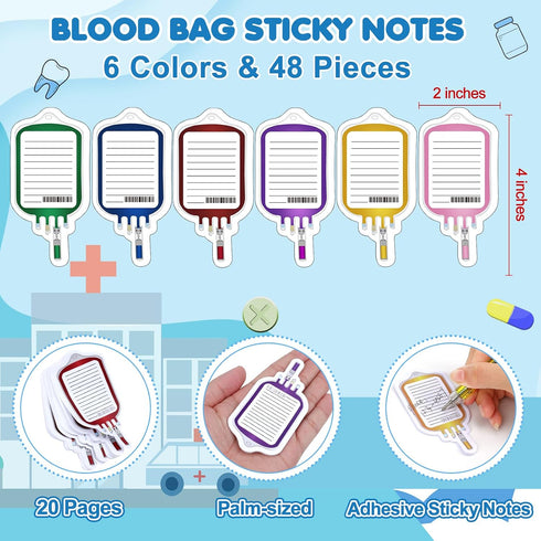 96 Set 24 24 48 Pieces Fun Nurse Pens Pcs Syringe Pens Pcs Pill Pens Pcs Blood Bag Sticky Notes Retractable Novelty