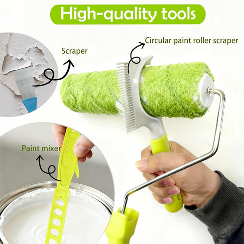 Dekonmon 28 Set, 2-4 4"9" Set Paint Roller Kit with Extension Pole, PCS Ft Pole, Paint Rollers,Paint Roller