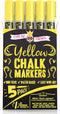 CHALKY CROWN Liquid Chalk Marker Pen, Dry Erase Marker for Chalkboard Signs, 6mm Reversible Tip, Yellow