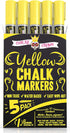 CHALKY CROWN Liquid Chalk Marker Pen, Dry Erase Marker for Chalkboard Signs, 6mm Reversible Tip, Yellow
