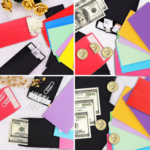 Cash Envelopes 100 Packs, 3.5x6.5 Inches, White Coin Envelopes for Budgets, Checks, Coins, Jewelry, Small Items