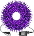 kemooie 300 LED Purple Christmas Lights, 99FT Connectable 8 Lighting Modes Plug