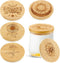 Tessco for you 6 Packs Yogurt Jar Lids Set Bamboo Wood for