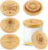 Tessco for you 6 Packs Yogurt Jar Lids Set Bamboo Wood for