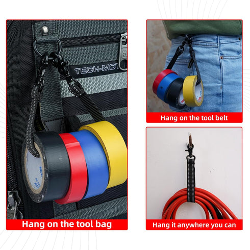 MELOTOUGH Electrical Tape Holder, Tape Thong with Trigger Snap Hook for Tool Bag