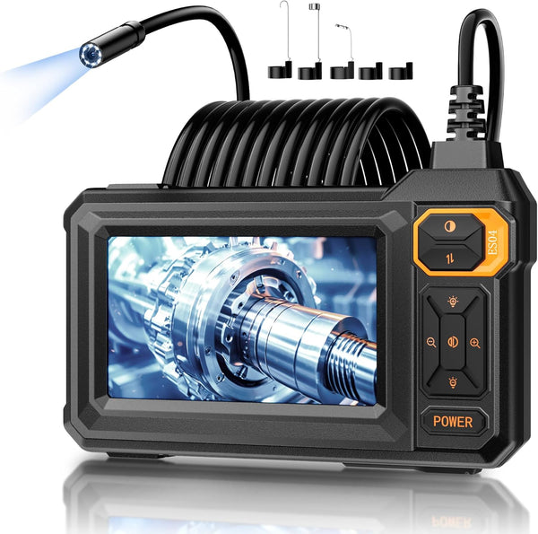 EASTBEAR Single-Lens Endoscope Camera with Light, 1080P Borescope Inspection Camera, 4.3" IPS Screen,